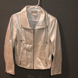 Carlisle silver leather jacket